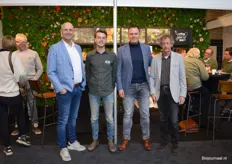 Bij BioFreshi: Gerard de Pee, Jacco van Houwelingen, Gerrit-Jan Roza en Fokko Jongsma. Het FreshiHouse is in aanbouw in Breda. 